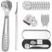 Horn skin remover foot scraps - stainless steel cornea hobel footfish corneal trash hard skin cornea remover remover foot grated pedicure foot care tool with 10 replacement blades for wet & dry feet silver