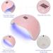 54W UV LED Nail Lamp Manicure Tool with 30s/60s/90s Timing Setting, Pink - Buy Online on GoSupps.com