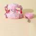 Fueegue Cat Harness with Leash Escape Proof Adjustable Soft for Cats and Dogs Puppy Harness Pink Bubble Mesh S