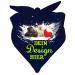 Little Fratz dog triangular scarf personalized with your desired motif (color: navy) (size 1 (55 cm)) 55 x 18 navy