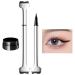 Lower Lash Stamp 2-in-1 Waterproof Eyeliner and Lower Eyelash Stamp Set Reusable Dual Head Quick Eye Makeup Tool with Ink (Black)