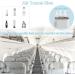 3 in 1 Travel Bottles Set | Refillable 200ml Travel Size Bottles with Silicone Cosmetic Bag | Air Travel Approved | Light Orange - Buy Online on GoSupps.com