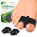 Welnove 8 Pack Bunion Corrector Big toe separators with 2 Loops Gel Toe Separators for Overlapping Toes Toe Spacer Suitable for Bunion Drift Toes Reduce Pain and Rubbing - Black