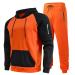 Hanxiulin training suit for men jogging suit men jogging suit sweatshirt pants men joggingsuit made of cotton sports clothing fitness sport joggen orange l