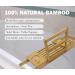 Luxury Bamboo Wooden Bathtub Tray Caddy - Adjustable Expandable Design with iPad/Book Holder - Fits Most Jacuzzis & Tubs - Great Gift Idea - 1 Pack - Buy Online on GoSupps.com