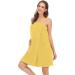 Veseacky Women's Bath Towel with Pocket | Adjustable Bathrobe & Face Band S-3XL | Yellow Medium - Shop Now! - Buy Online on GoSupps.com