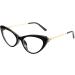 FEISEDY Cat Eye Glasses for Women - Vintage Fashion & Blue Light Blocking - Classic B2363 Bright Black Frame - Buy Online on GoSupps.com