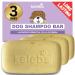Kelebs Dog Shampoo for Sensitive Skin | Puppy Shampoo | Dog Shampoo for Itchy Skin and Smelly Dogs | All Natural Soap Bar with Lavender Oil | Oatmeal Dog Shampoo Bar | Zero Plastic Waste Vegan 3PCS Calming Lavender