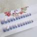 Press on Nails Fake Nails 24Pcs Shiny Blue False fingernail with Self-Adhesive Jelly Nail Glue Tabs Press On False Nails - Buy Online on GoSupps.com