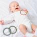 Sensory Silicone Teether Toy with Safety Bracelet - Baby Teething Ring | Food Grade Silicone | BPA & Phthalate-Free | Blue/Orange/Mint/Light Blue - Buy Online on GoSupps.com