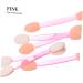 BELLIFFY 100pcs Eye Shadow Stick Girl Eyeshadow Makeup Brush Dual Side Eyeshadow Brushes Pink Rubber Cotton 6.20X0.50X0.50CM Pink - Buy Online on GoSupps.com