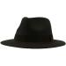 Unisex Summer Panama Fedora Hat - Adjustable Wide Brim in Black - Buy Online on GoSupps.com
