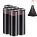 Fovolat Garbage Bag - Drawstring Kitchen Trash Can Liners Anti-Drip Trash Can Liners Leak-Proof Garbage Bags for Home Office and Bedroom 45*50 4.5g 75 Pieces Black