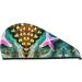 Sea Starfish Coral Velvet Dry Hair Cap with Buttons - Anti Frizz for Curly Long & Thick Hair | International Shipping - Buy Online on GoSupps.com