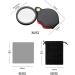 5x Mini Pocket Magnifying Glass with Wiping Cloth & Storage Bag - Foldable Rotating Leather Case - Ideal for Reading & Hobbies | International Shipping available - Buy Online on GoSupps.com