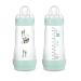 MAM Easy Start Anti Colic 11 oz Baby Bottle Easy Switch Between Breast and Bottle Reduces Air Bubbles and Colic 2 Pack 4+ Months Matte/Boy