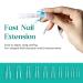 Beetles 500Pcs Long Coffin Fake Gel Nail Tips with Glues - Clear Press On Nails for Acrylic/Dip Powder/Poly Gel Extensions - Halloween Nail Art Design - Buy Online on GoSupps.com