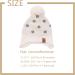 XIAOHAWANG Knitted Baby Hat with Fleece Lining and Pompom | Beige Dot Toddler Kids Beanie 4-7 Years - Buy Online on GoSupps.com