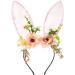 amangul Flower Headbands with t Ears Flower Crown For Wedding Party Supply Floral Garlands Hair Wreath Floral Headbands(Pink) - Buy Online on GoSupps.com