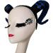 amangul Halloween Devil Horns Headband Steampunk Antelope Headband Halloween n Horn Headwear Halloween Tiaras Hair Hoop(Blue) - Buy Online on GoSupps.com