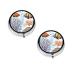 (Colorful Fish in The Sea) Round Pill Box 3 Compartment Pill Box Mini Decorative Pocket Purse Portable Travel Medicine Tablet Vitamin Holder Organizer Pill Case