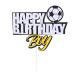 Football Cake Topper PT Haahoos Happy Birthday Boy Football Cupcake Toppers Soccer Theme Cake Decorations for Boys Men Football Themed Birthday Party Supplies