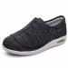 ZGDG Men Diabetic Shoes Wide Width Swollen Feet Shoes Adjustable Closed Toe Air Cushion Walking Sneakers for Diabetic Bunions Arthritis Edema Plantar Fasciitis Hammertoe 11.5 Wide Black Gray