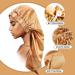 Extra Long Satin Bonnet for Women - 2 Pcs Braid & Curly Hair Bonnets - Soft Silk - Black/Golden - Buy Online on GoSupps.com