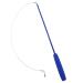 UKETO Cat Teaser Wands Retractable Fishing Pole Wand Cat Teaser Rod Toy (Blue)