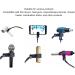 Hair Dryer Holder 360 Degree Rotating 63inch Height Hands Blow Dryer Holder with Heavy Base Length & Angle Adjustable Hair Dryer Stand Compatible with Compact Styling Tools - Buy Online on GoSupps.com