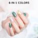 RoseFlower Solid Gel Nail Polish Palette 6 Colors Pudding Gel Nail Polish Palette with Nail Brush Green Solid Gel Polish UV Manicure Nail Art Kit Soak Off Portable Gift for Mom/Girls/Friend DIY Home #4 - Buy Online on GoSupps.com