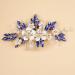 BERYUAN Silver Flowers Pearls Crystal Rhinestone Hair Comb Blue Teardrop Crystal Rhinestone Pearls Wedding Headband Silver Wedding Hair Accessories for Wedding Women Girls (blue) - Buy Online on GoSupps.com