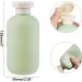 Boutihao 4-Piece Hinged Lid Cream Bottle Set | Refillable Travel Lotion Containers (200ml Green) - Ideal for Shampoo & Creams | International Shipping Available - Buy Online on GoSupps.com
