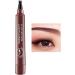 Eye Brow Pencil - Four Forked Eyebrow Pencil Waterproof Eyebrow Makeup for Natural-Looking Brows Parties Daily Use Dating Pochy Red Brown - Buy Online on GoSupps.com