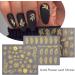 Gold Flowers Nail Art Stickers Decal - 3D Self-Adhesive Flower Leaf Lace Design for Women and Girls - Nail Supplies and Decorations - BL-001MJ - Buy Online on GoSupps.com