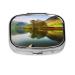 Lake District National Park Printing 2 Compartment Small Pill Case Cute Small Pill Box Purse Pill Boxs Travel Pill Organizer for Pocket Purse and Travel Gifts