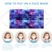 100 Pcs Stylish Pattern Printed Disposable Face Masks - Breathable 3ply Safety Mask with Comfortable Tie Dye Design - Adult Protective Face Cover with Bendable Nose Clip - Buy Online on GoSupps.com