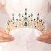 JWICOS Baroque Emerald Green Tiara Crown for Women | Rhinestone Wedding Princess Crown Tiara | Prom, Pageant, Birthday Party Accessory - Buy Online on GoSupps.com