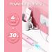Electric Toothbrush Sonic | 8 Brush Heads 40000 VPM | 5 Modes Fast Charge | Lasts 30 Days | Rechargeable | Adults (Pink) - Buy Online on GoSupps.com