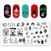 Minkissy Christmas Nail Art Stamp Plate Set - 5-Part Holiday Designs for Festive Manicures | Snowflakes Reindeers Trees & Bells - Buy Online on GoSupps.com