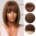 Buy Testar 14-Inch Brown Bob Wig for Women | Short Honey Brown Heat-Resistant Synthetic Hair Replacement Wig - Perfect for Everyday & Parties - Buy Online on GoSupps.com