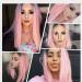 BGHJUE Pink Straight Lace Front Wig - Premium Human Hair for Black Women | Pre Plucked Brazilian Remy Wig - Buy Online on GoSupps.com