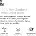 Dirty Labs 100% New Zealand Wool Dryer Balls - 3 Balls - Shortens Drying Time - Reduces Static & Wrinkles - Eco-Friendly Fabric Softener - Buy Online on GoSupps.com