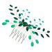 HAPINARY Green Rhinestone Hair Side Comb Hair Accessories for Wedding Girl Headpiece Wedding Hair Accessories for Brides Rhinestone Hair Comb for Wedding Green Crystal Hair Comb
