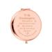 EuniGem Granddaughter Graduation Gifts for Her Rose Gold Compact Mirror Granddaughter Birthday Valentines for High School College Graduating Granddaughter Back to School Coming-of-Age Charms