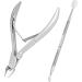 Cuticle Remover Tool Set Stainless Steel Professional Cuticle Nipper and Pusher Nail Care Manicure Pedicure (Cuticle Nipper + Cuticle Pusher) - Buy Online on GoSupps.com