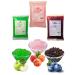 Bubble tea popping boba mix - 3 x 600g peach+green apple+blueberry boba fruit beads - nature & gluten -free boba pearls - make bubble tea topping for diy peach+green apple+blueberry pack with 3