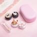 Cute Cartoon Contact Lens Container - Portable Eye Care Kit | Black Fall Fox Design for Home & Travel - Buy Online on GoSupps.com