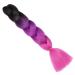 Gairyan Jumbo Braid Extensions 1PC 100g 24 Ombre Synthetic Box Braids - Afro Twist Hair in Black Purple & Rose Red - Buy Online on GoSupps.com