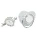 Ultra-Light BPA-Free Silicone Pacifier for Toddlers 6-18 Months | Seamless Design with Silver A-Z Letters & Lid - Buy Online on GoSupps.com